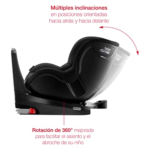 BRITAX RÖMER Silla Coche DUALFIX Z-LINE Gira 360° ISOFIX Niño de 61 a 105 cm i-SIZE Grupo 0+/1 de 3 Meses a 4 Años, Cosmos Black