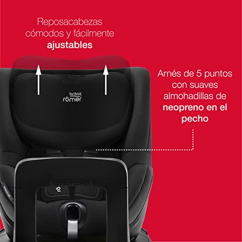 BRITAX RÖMER Silla Coche DUALFIX Z-LINE Gira 360° ISOFIX Niño de 61 a 105 cm i-SIZE Grupo 0+/1 de 3 Meses a 4 Años, Cosmos Black