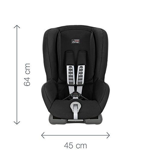 BRITAX RÖMER Silla Coche DUO plus con Varias Opciones de Instalación y Protección Superior Niño de 9 a 18 kg Grupo 1 de 9 Meses a 4 Años, Cosmos Black