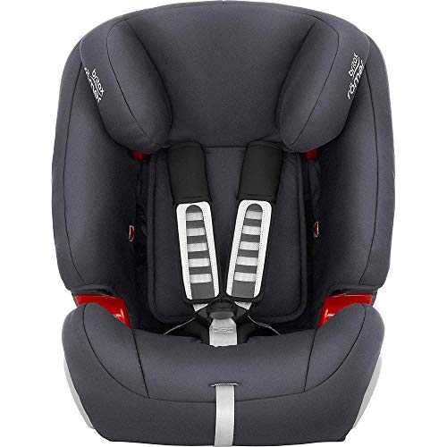 BRITAX RÖMER Silla Coche EVOLVA 1-2-3 Evolutiva y Cómoda Niño de 9 a 36 kg Grupo 1/2/3 de 9 Meses a 12 Años, Storm Grey