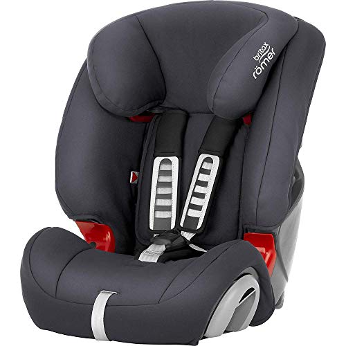 BRITAX RÖMER Silla Coche EVOLVA 1-2-3 Evolutiva y Cómoda Niño de 9 a 36 kg Grupo 1/2/3 de 9 Meses a 12 Años, Storm Grey