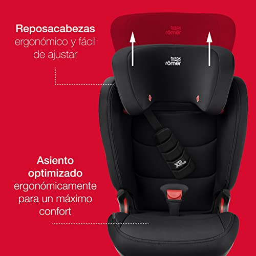 BRITAX RÖMER Silla Coche KIDFIX Z-LINE Protección Superior Frente a Impactos Frontales Niño de 15 a 36 kg Grupo 2/3 de 3,5 a 12 Años, Cosmos Black