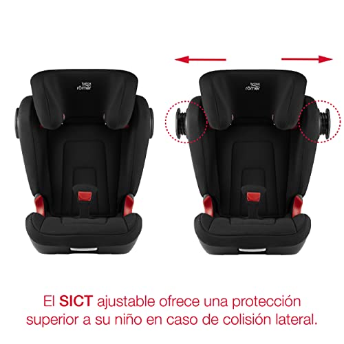 BRITAX RÖMER Silla Coche KIDFIX2 S con Protecciones Laterales Niño de 15 a 36 kg Grupo 2/3 de 3,5 a 12 Años, Cosmos Black