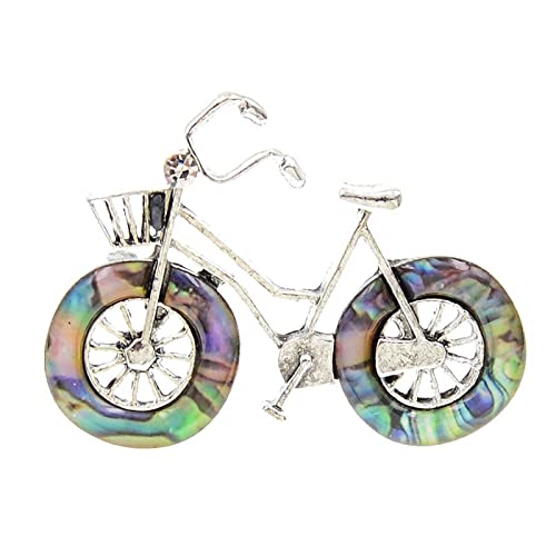 Broches de mujer Pines   Elegancia Plata antigua Broches con forma de bicicleta Hombres y mujeres Unisex Creativo Broche de bicicleta Pines Esmalte Ruedas Joyería