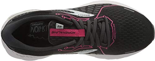 Brooks Adrenaline GTS 21, Zapatillas para Correr Mujer, Black Raspberrysorbet Ebony, 40.5 EU