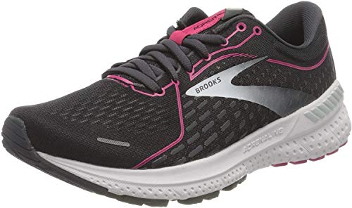 Brooks Adrenaline GTS 21, Zapatillas para Correr Mujer, Black Raspberrysorbet Ebony, 40.5 EU