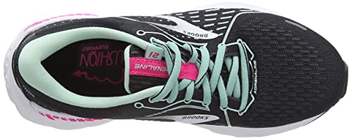 Brooks Adrenaline GTS 21, Zapatillas para Correr Mujer, Negro Rosa, 39 EU