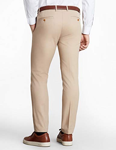 BROOKS BROTHERS Chino Supima Pieceddyed Soho Fit Pantalones, Beige (Light Beige 275), 46 (Talla del Fabricante: 34 34) para Hombre