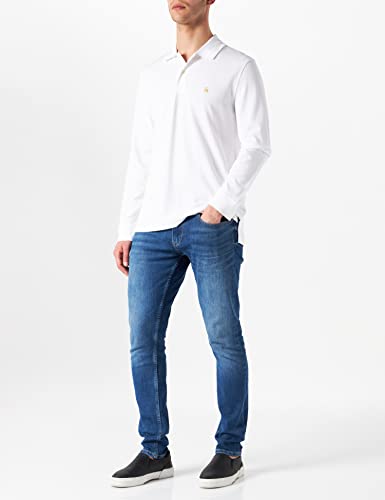 BROOKS BROTHERS Polo Maniche Lunghe, Bianco (White 100), X-Small (tamaño del Fabricante: XL) para Hombre