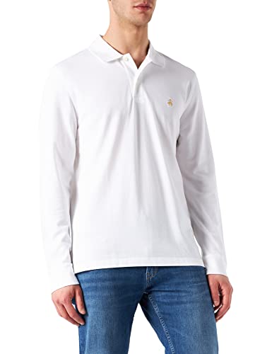 BROOKS BROTHERS Polo Maniche Lunghe, Bianco (White 100), X-Small (tamaño del Fabricante: XL) para Hombre