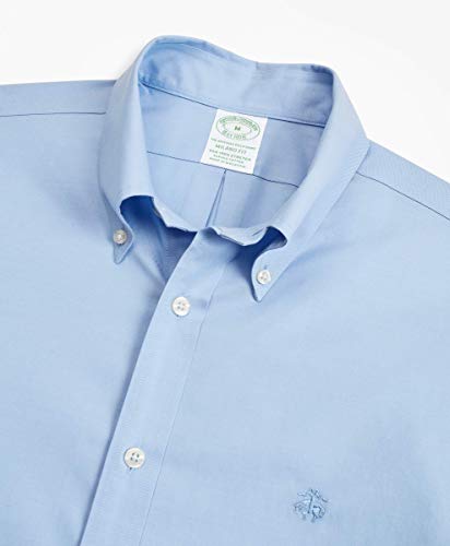 BROOKS BROTHERS SPT Ml Ni Stretch Pinpoint Solid Milano Camisa Casual, Azul (LtBlue 400), XX-Large (Talla del Fabricante: XXL-) para Hombre