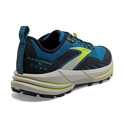 Brooks Cascadia 16, Zapatillas para Correr Hombre, Mykonos Blue Peacoat Lime, 42 EU