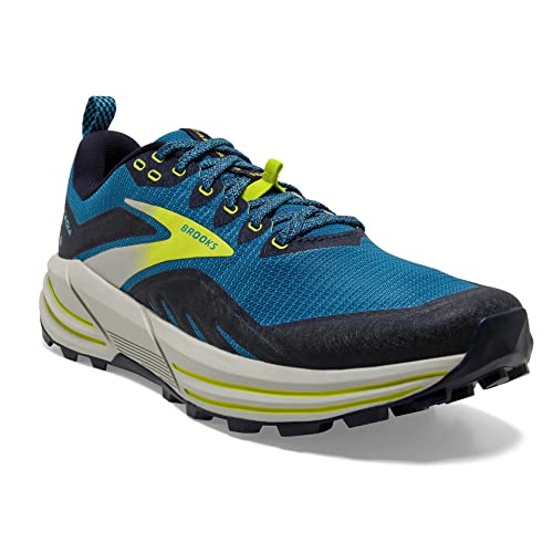 Brooks Cascadia 16, Zapatillas para Correr Hombre, Mykonos Blue Peacoat Lime, 42 EU