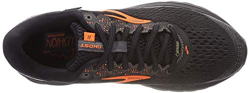 Brooks Ghost 11 GTX, Zapatillas de Running Hombre, Multicolor (Black/Orange/Ebony 038), 45 EU