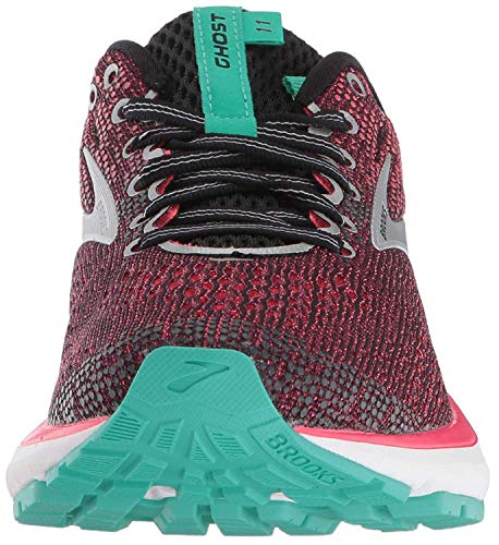 Brooks Ghost 11, Zapatillas de Running Mujer, Multicolor (Black/Pink/Aqua 017), 41 EU