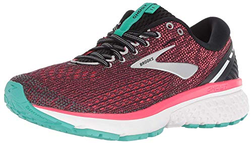 Brooks Ghost 11, Zapatillas de Running Mujer, Multicolor (Black/Pink/Aqua 017), 41 EU