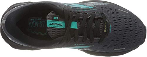 Brooks Ghost 13 GTX, Zapatillas para Correr Mujer, Black/Black/Peacock, 38 EU