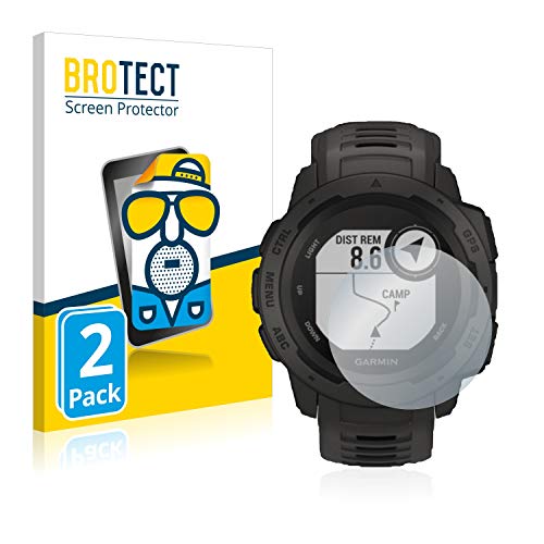 BROTECT Protector Pantalla Anti-Reflejos Compatible con Garmin Instinct Tactical Edition (2 Unidades) Película Mate Anti-Huellas