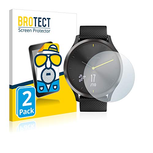 BROTECT Protector Pantalla Anti-Reflejos Compatible con Garmin vivomove HR (2 Unidades) Película Mate Anti-Huellas