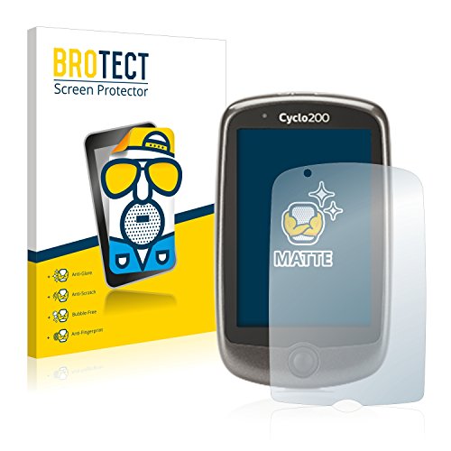 BROTECT Protector Pantalla Anti-Reflejos Compatible con Mitac Mio Cyclo 200 (2 Unidades) Película Mate Anti-Huellas