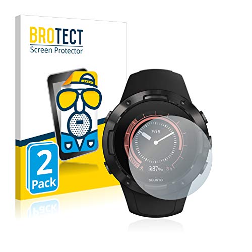 BROTECT Protector Pantalla Anti-Reflejos Compatible con Suunto 5 (2 Unidades) Película Mate Anti-Huellas