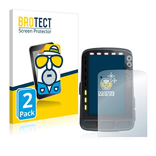 BROTECT Protector Pantalla Anti-Reflejos Compatible con Wahoo Elemnt Roam (2 Unidades) Película Mate Anti-Huellas