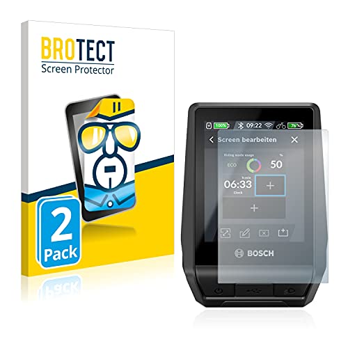 BROTECT Protector Pantalla Compatible con Bosch Nyon 2020 Protector Transparente (2 Unidades) Anti-Huellas