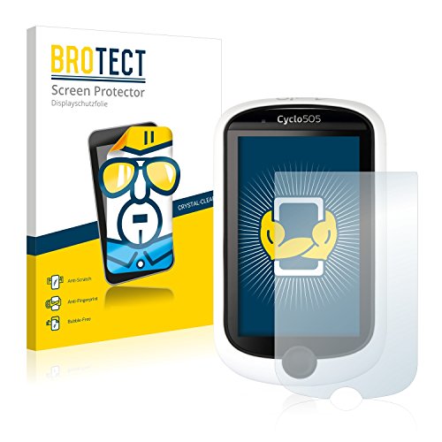 BROTECT Protector Pantalla Compatible con Mitac Mio Cyclo 505 HC Protector Transparente (2 Unidades) Anti-Huellas