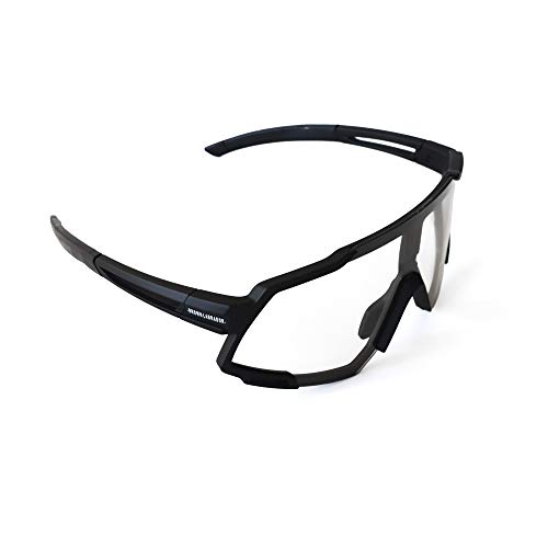 Brown Labrador Gafas fotocromaticas Ciclismo, Running Trail Running, BTT, Triatlon para Hombre y Mujer (Black - B)