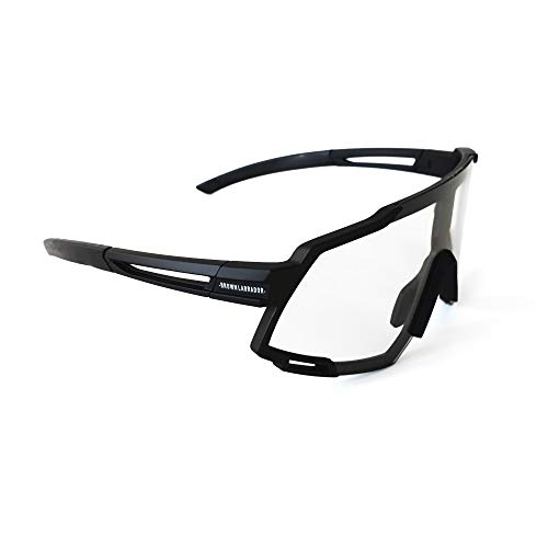 Brown Labrador Gafas fotocromaticas Ciclismo, Running Trail Running, BTT, Triatlon para Hombre y Mujer (Black - B)