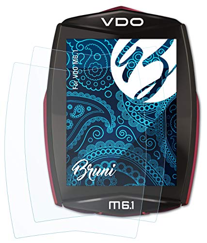 Bruni Película Protectora para VDO M6.1 Protector Película, Claro Lámina Protectora (2X)