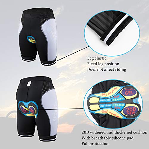 BRZSACR Culottes Ciclismo Hombre con Gel Acolchado Pantalones Cortos Ciclismo, Ciclismo Pantalones para MTB Deportes al Aire Libre