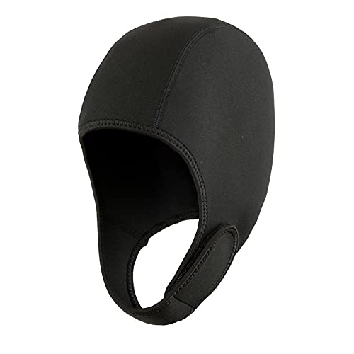 BTONGE Gorro de natación unisex de neopreno y nailon con correa para la barbilla, gorro de natación ajustable para hombres y mujeres, para surf, esnórquel, piragüismo, natación de invierno