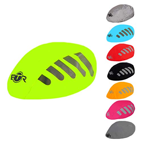 BTR - Yellow Protector Casco Bicicleta Universal, Impermeable y Alta Visibilidad Talla Única