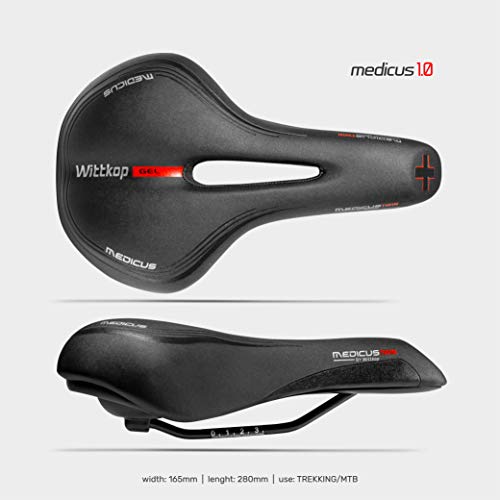 Büchel – Sillín de bicicleta para hombre Twin Medicus 1.0, Trekking, Negro, One size, 91201
