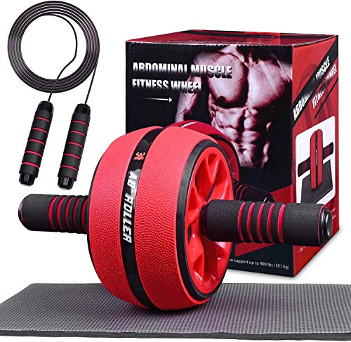 Buchklassiker Rodillo de Entrenamiento Abdominal AB, Equipo de Fitness 2 en 1, Dispositivos de Rodillo Abdominal para Entrenamiento de Fuerza muscula