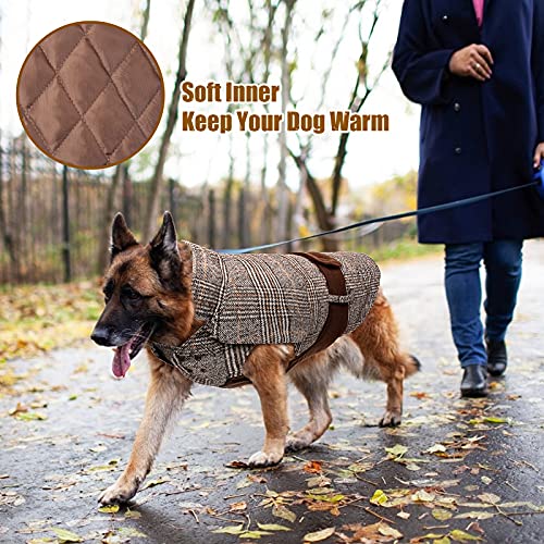 Buddypuppy Abrigos para Perros, Abrigo Perro para Perros medianos y Grandes, cálida Chaqueta Perro de Invierno con Correa Trasera Ajustable, 5XL