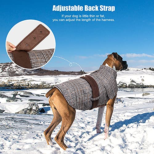 Buddypuppy Abrigos para Perros, Abrigo Perro para Perros medianos y Grandes, cálida Chaqueta Perro de Invierno con Correa Trasera Ajustable, 5XL