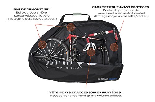 Buds-Sports - Bolsa de Bicicleta ROADBag Original - Bolsa de Transporte para Bicicleta sin Desmontar la Rueda Trasera