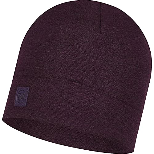 Buff Gorro lana merino heavyweight SOLID Unisex Talla única, Púrpura profundo