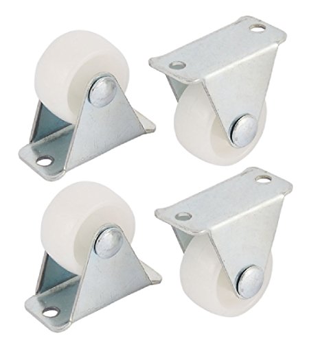 Bulldog Castors Lot de 4 mini-roulettes fixes de 25 mm en nylon pour meubles, appareils et équipements, max. 50 kg par lot