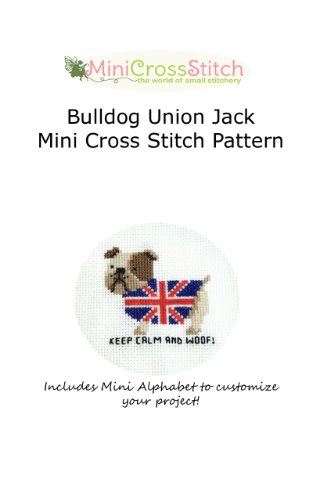 Bulldog Union Jack Mini Cross Stitch Pattern (English Edition)
