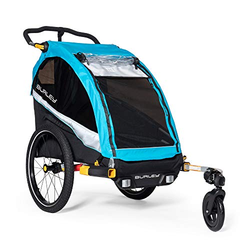 Burley Remolque NIÑO D'Lite X MONOPLAZA Azul Aqua Accesorios Bici, Juventud Unisex, Multicolor (Multicolor), Talla Única