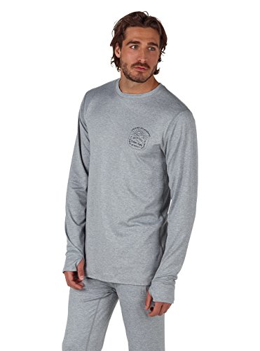 Burton Midweight Crew Camiseta Interior térmica, Hombre, Monument Heather, Small