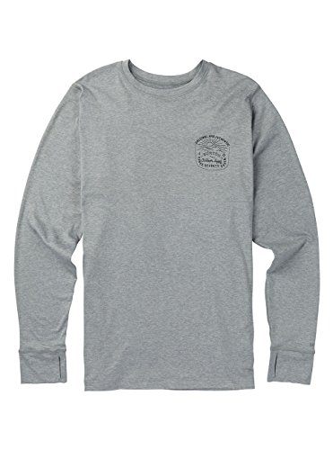 Burton Midweight Crew Camiseta Interior térmica, Hombre, Monument Heather, Small