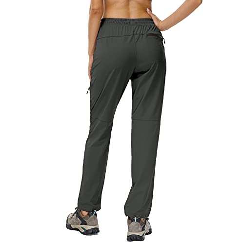 Butrends Pantalones de Senderismo al Aire Libre para Mujer Pantalones para Caminar Impermeables de Secado rápido para Acampar Protección UV con Bolsillos con Cremallera.