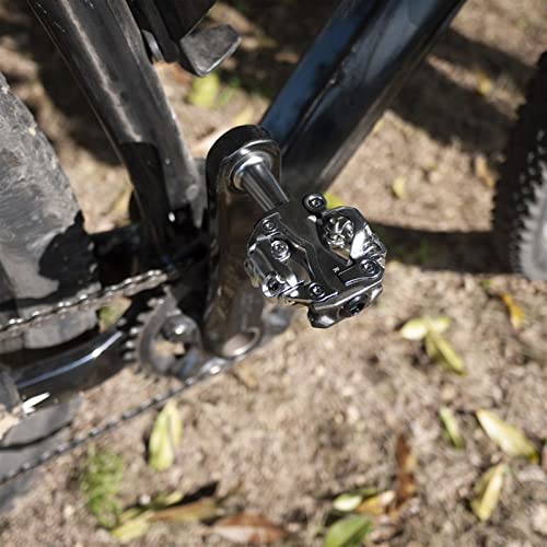 BUYYUB Pedales De Bicicletas, Auto-Bloqueo De Aluminio con Clips. Pedales Sin Imágenes De Doble Cara. Pedales De Piezas De Bicicleta Ultraligeras