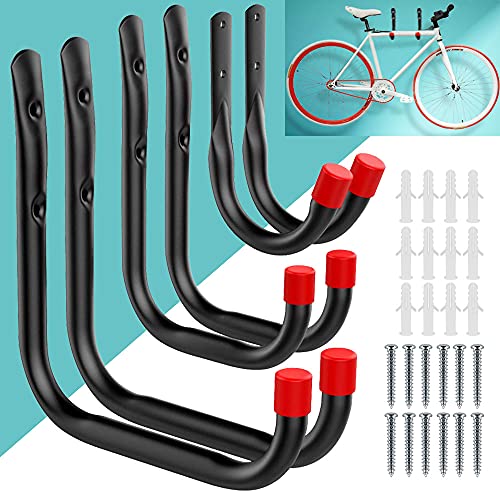 Relaxdays Soporte Bicicletas Pared, Plegable, Regulable, hasta 25 Kg,  Colgador Bicis Garaje o Sótano, Negro y