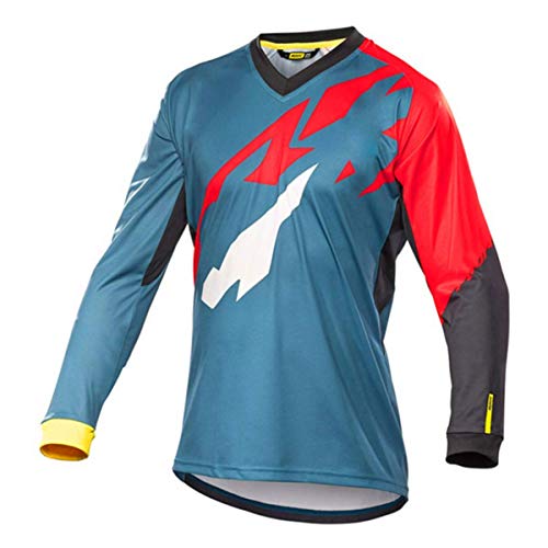 Bwchuxin Camisetas De Ciclismo MTB para Hombres, Maillot De Ciclismo De Manga Larga, De Secado Rápido, De Ciclismo De Montaña, Maillot De Ciclismo,2,XS