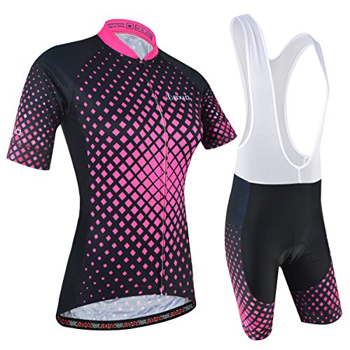 BXIO Maillot Ciclismo Mujer Verano, Respirable Traje Ciclismo con Culotte Ciclismo Acolchado en Gel 3D, MTB